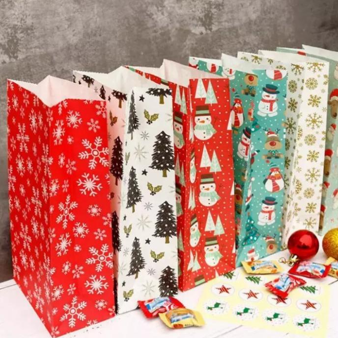 

+++++] KANTONG KERTAS MOTIF NATAL CHRISTMAS PAPER BAG