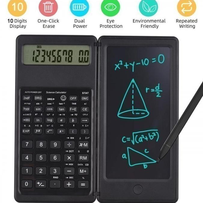 

S19 Scientific Calculator Drawing Pad With Pen - Kalkulator Pad