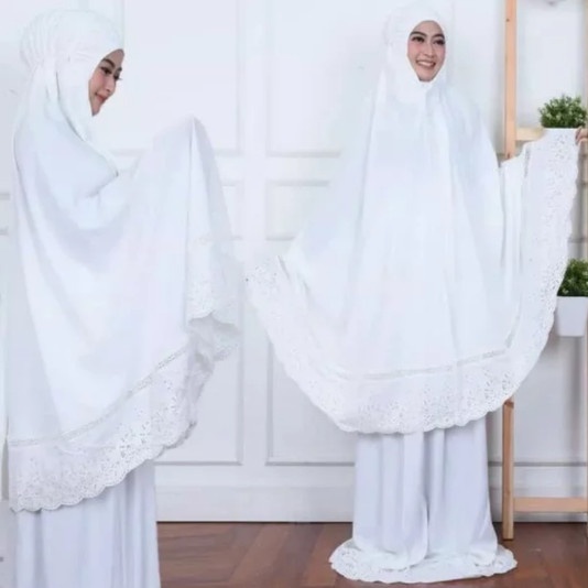 [Original] Mukena Khadijah Super Jumbo Putih Berkualitas