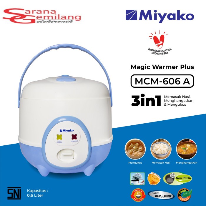 *$*$*$*$] MAGIC COM MIYAKO MCM606 / MCM 606 RICE COOKER NASI KECIL 0.6 LITER