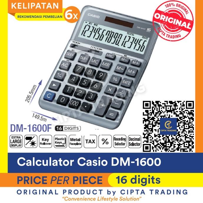 

Calculator - Casio - DM-1600