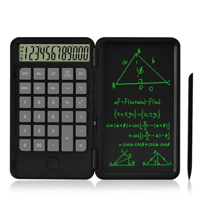 

Rechargeable Calculator 12 Digit with Erasable LCD Writing Pad