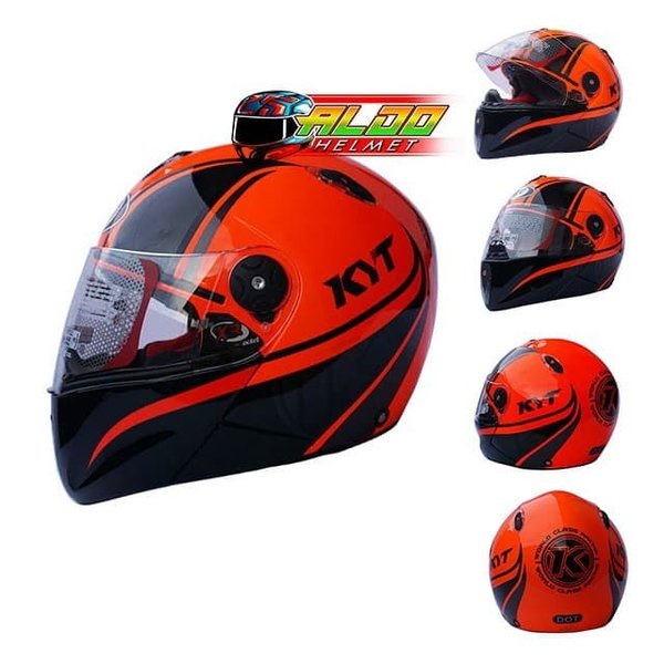 HELM KYT X ROCKET 2 RED FLUO BLACK GM FULL FACE JUAL JPX INK