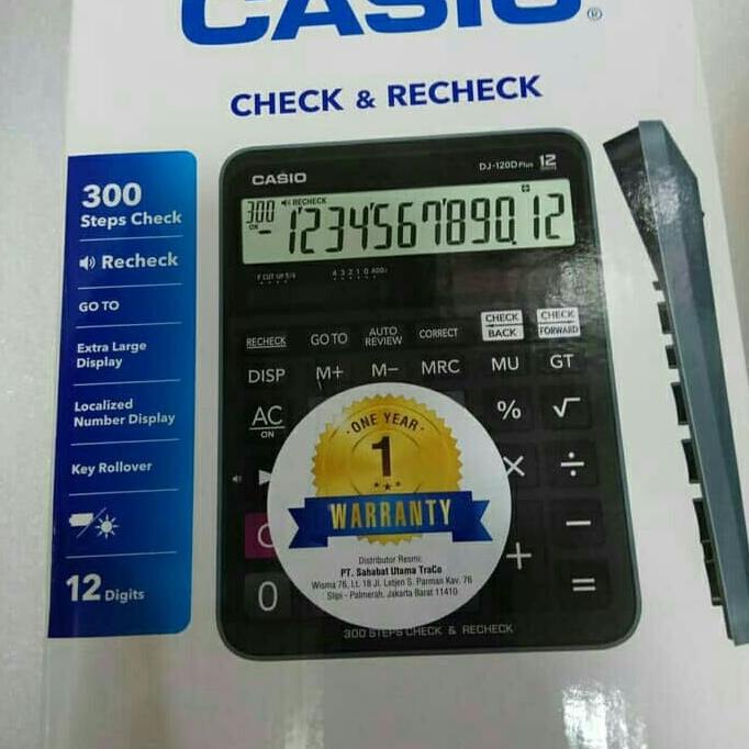 

kalkulator calculator casio dj-120D plus original garansi resmi