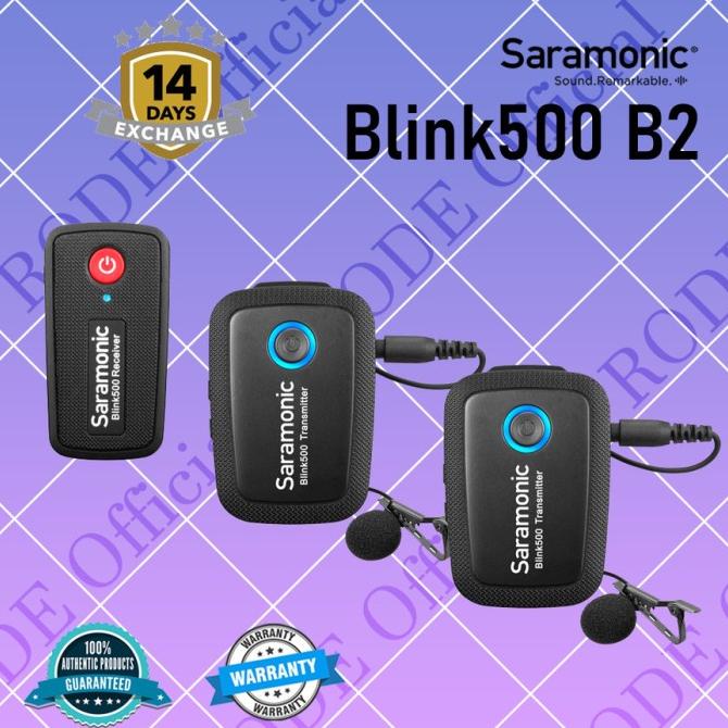 Saramonic Blink 500 B2 (TX+TX+RX) Dual-Channel Wireless Microphone