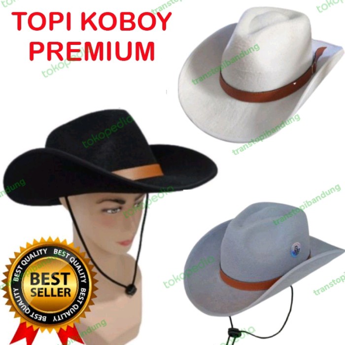 TOPI KOBOY FEDORA COWBOY TALI GESPER DEWASA