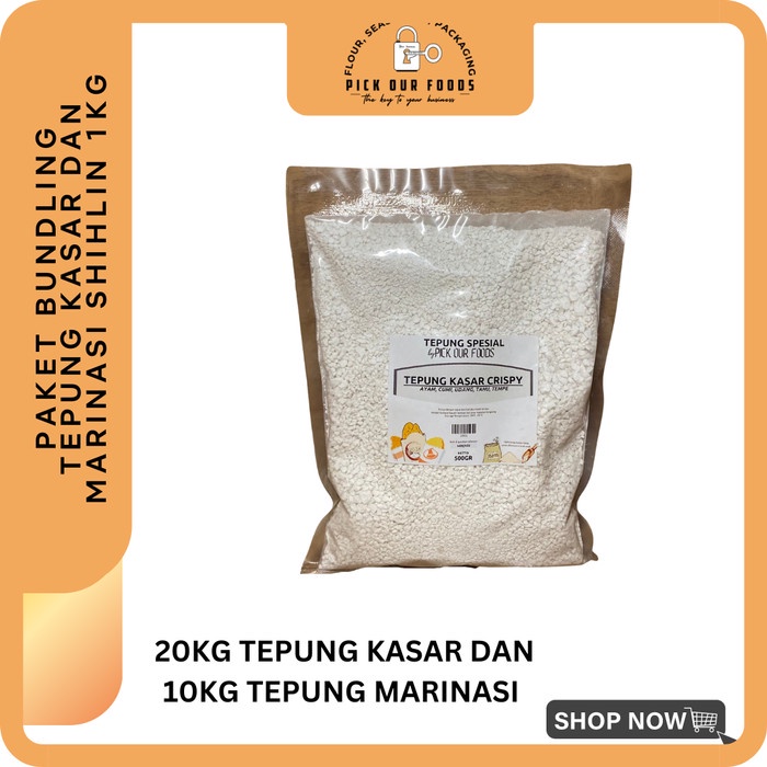 

Bettifer Paket Bundling 20Kg Tepung Kasar &10Kg Marinasi Shihlin Termurah