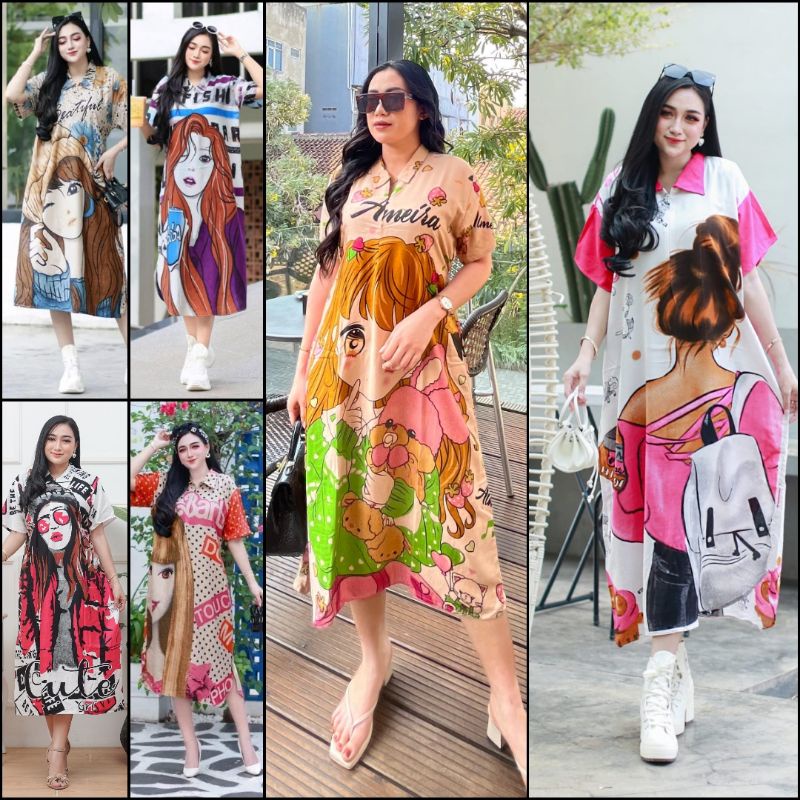 GAMIS CRINKLE SET HIJAB KEKINIAN VIRAL TERBARU-Random Daster Viral