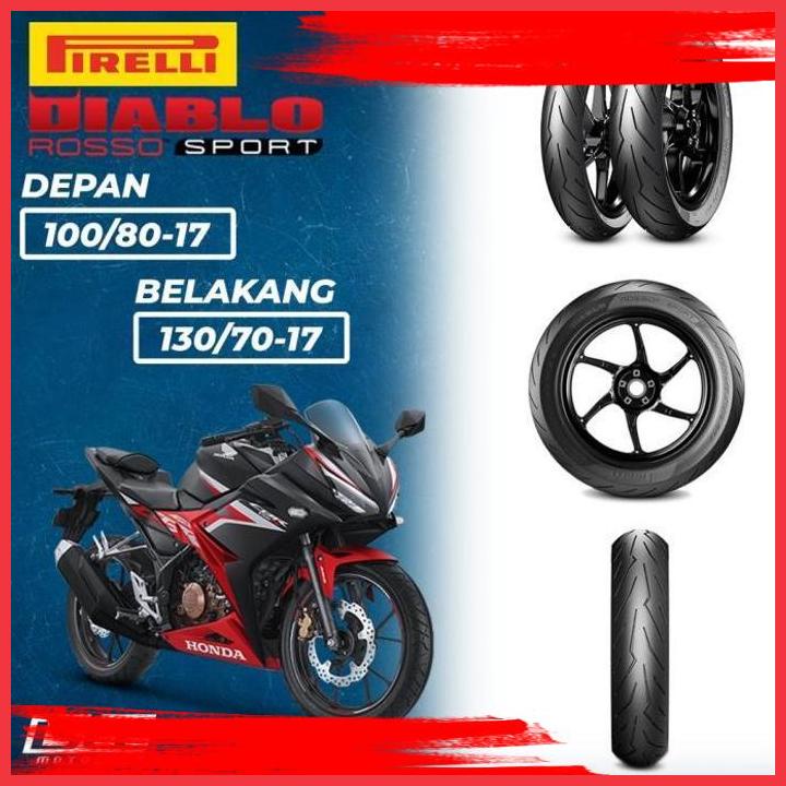 (ISL) PIRELLI BAN CBR 150 K45A DIABLO ROSSO SPORT PAKET DEPAN BELAKANG