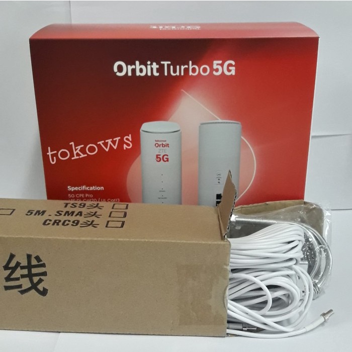 Modem Router Telkomsel Orbit Turbo 5G ZTE MC801A FREE Antena 10 Meter