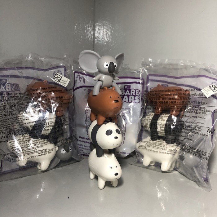 we bare bears nom nom and the bear stack - happy meal mc donalds rerekeke85