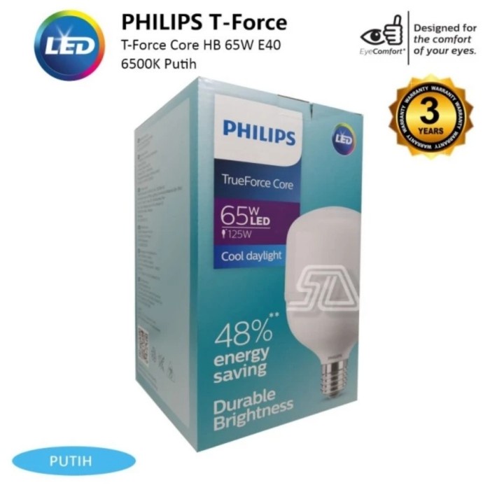 Philips LED Bulb Jumbo TF Trueforce Core HB 65w 65watt E40 6500K Putih