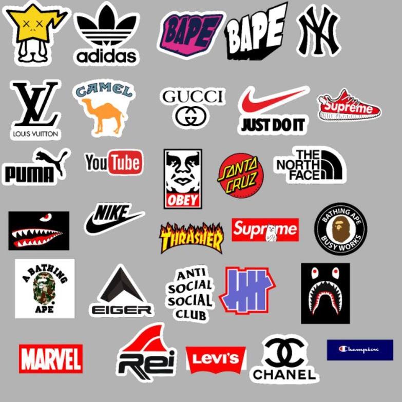 

Cod Stiker Brand Clothing Paket Isi 30 Stiker Distro Stiker Graftac Vinil Anti Air Grafiti Bape Supremee Youtubeee Striping Decal Tailook Hologram Racing Band Laptop Dinding Hype Promo