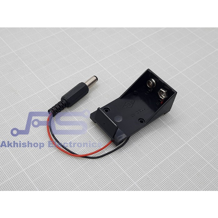 DC 9V Battery Holder to DC Jack Plug For Arduino