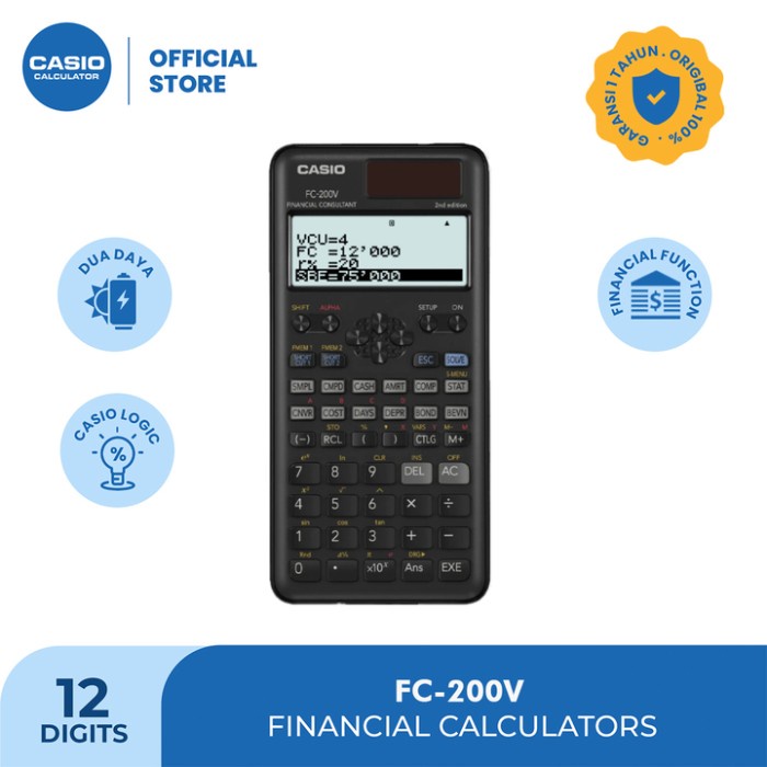 

✨Ready Casio Financial Calculator Fc-200V Terbaru