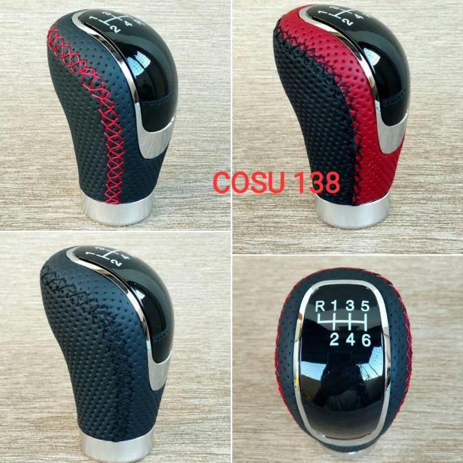 Universal Shift Knob Tuas Transmisi Kulit Manual 6 Speed Juara