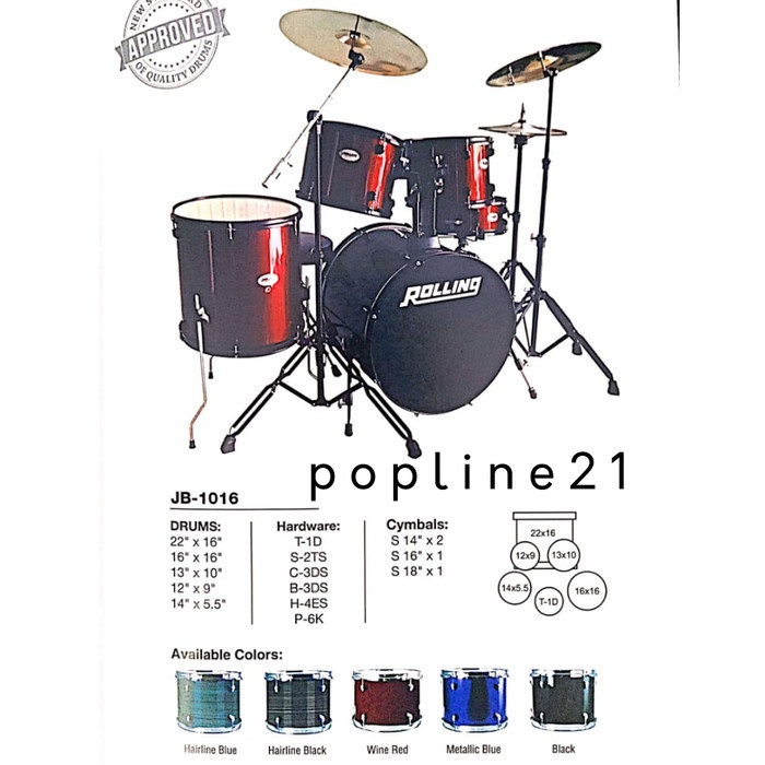 drum rolling jb1016 / drum set rolling jb 1016 lisaajah1516