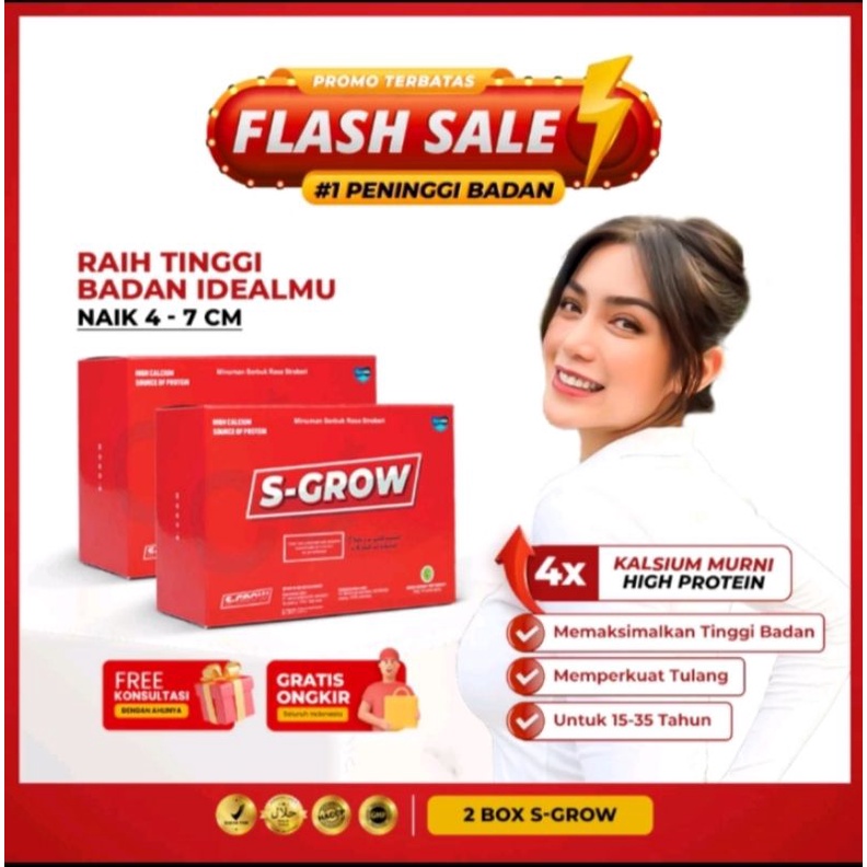 

S-GROW Susu Peninggi Badan Terbaik - 2 BOX