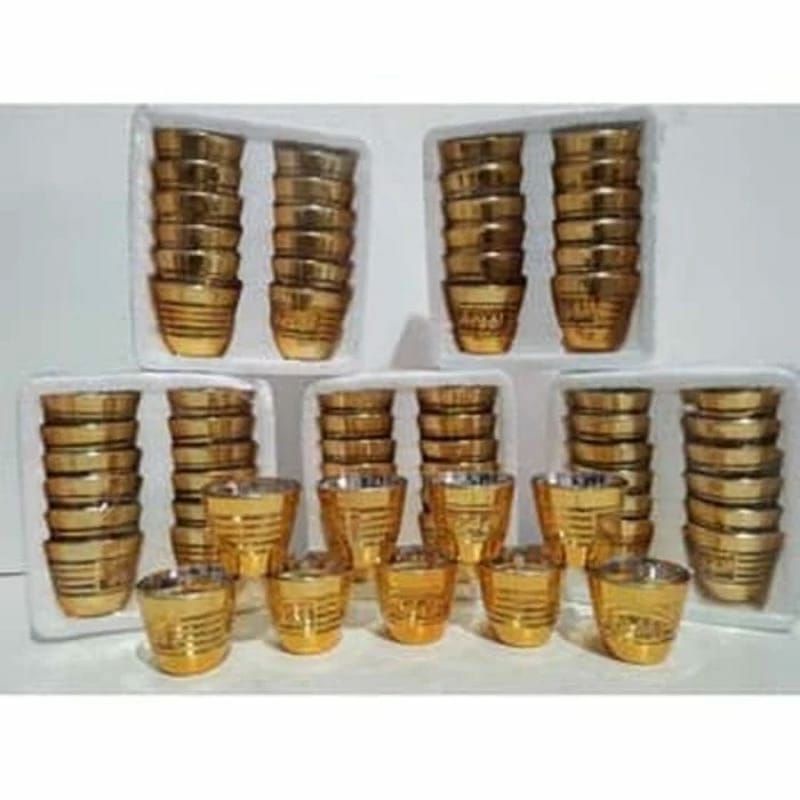 Gelas Cangkir Arab Emas Gelas Zamzam Zam Zam Mini Kecil Mug Cucing COD