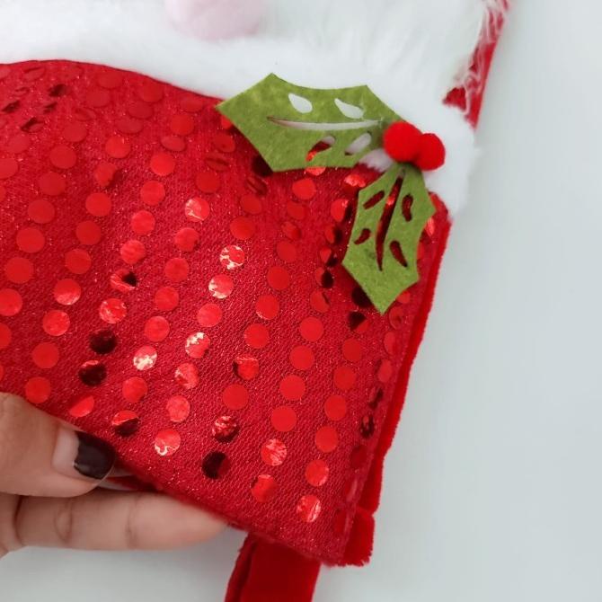 

[ Megaelektro99 ] Kaos Kaki Kado Santa Gliter Christmas Gantungan Goodie Bag Natal Murah Berkualitas