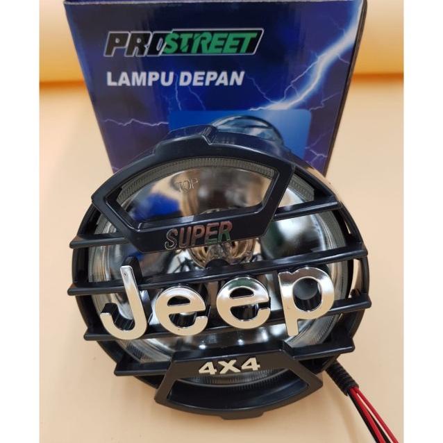 Lampu Tembak Untuk Mobil Atau Motor Universal Bulat Halogen H3 Jeep