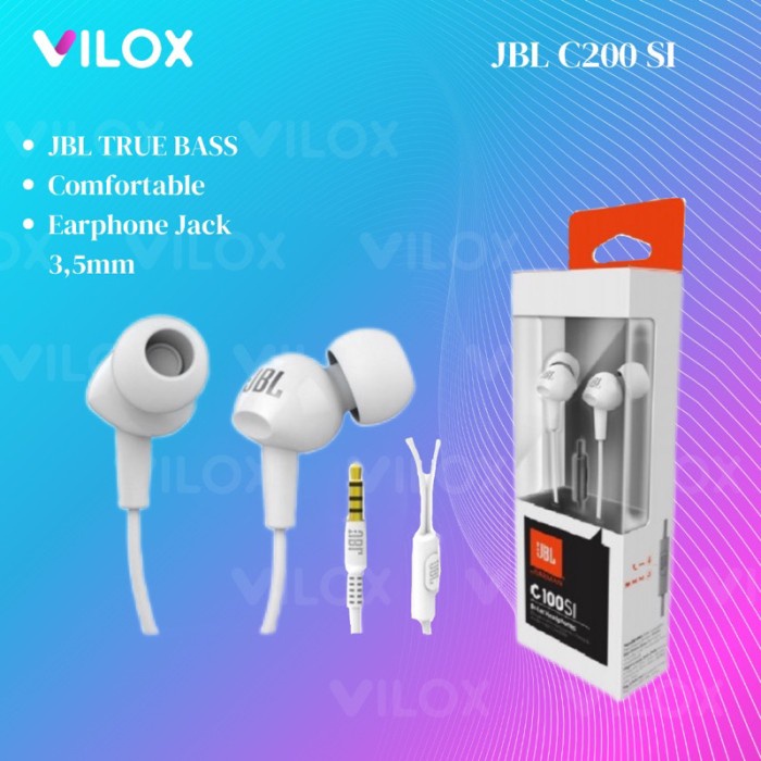 Handsfree Earphone Jbl By Harman C200Si Jack 3.5Mm Better Than C100Si Audio Ready