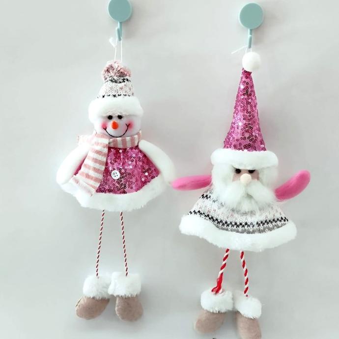 

Gantungan Boneka Pink Gliter Santa Snowman Souvenir Kado Natal Murah Limited Edition