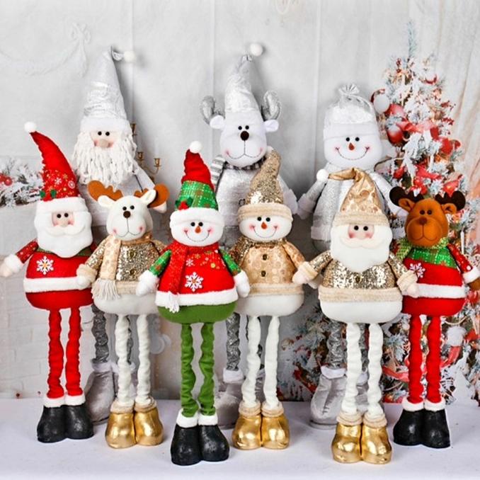 

Boneka Kaki Panjang Dekorasi Natal Kado Santa Snowman Premium Murah Limited Edition