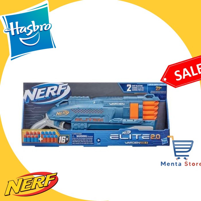NERF Elite 2.0 Warden DB8 Blaster Shotgun 16x Next Gen Darts Hasbro