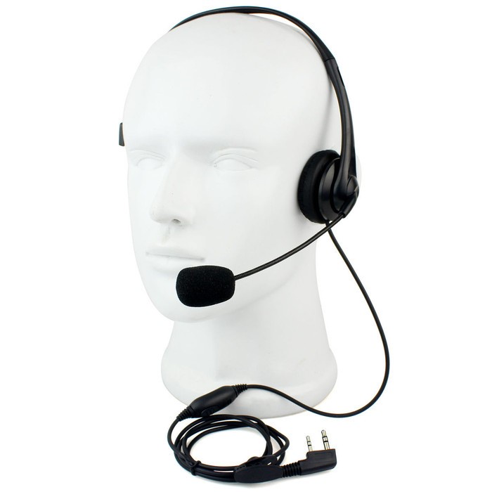 HEADSET PTT HT RADIO ICOM SINGLE ALINCO BANDO