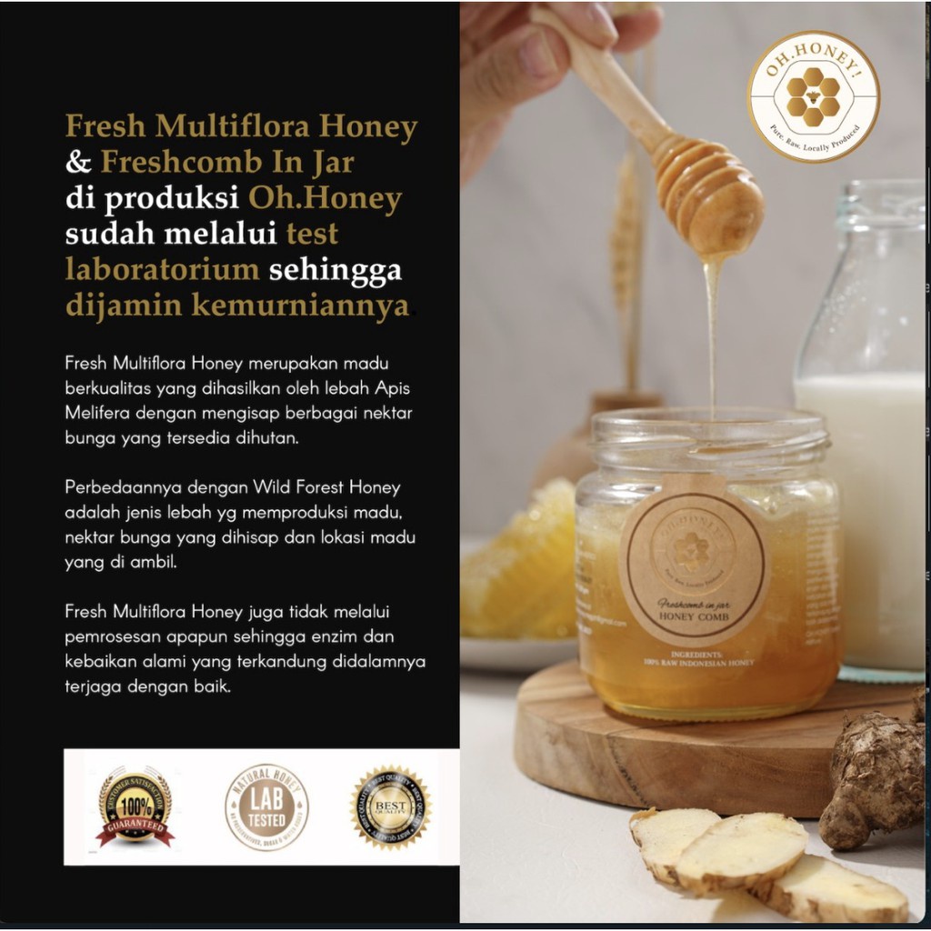 

Fresh Multiflora Honey / Madu Murni Nektar Bunga