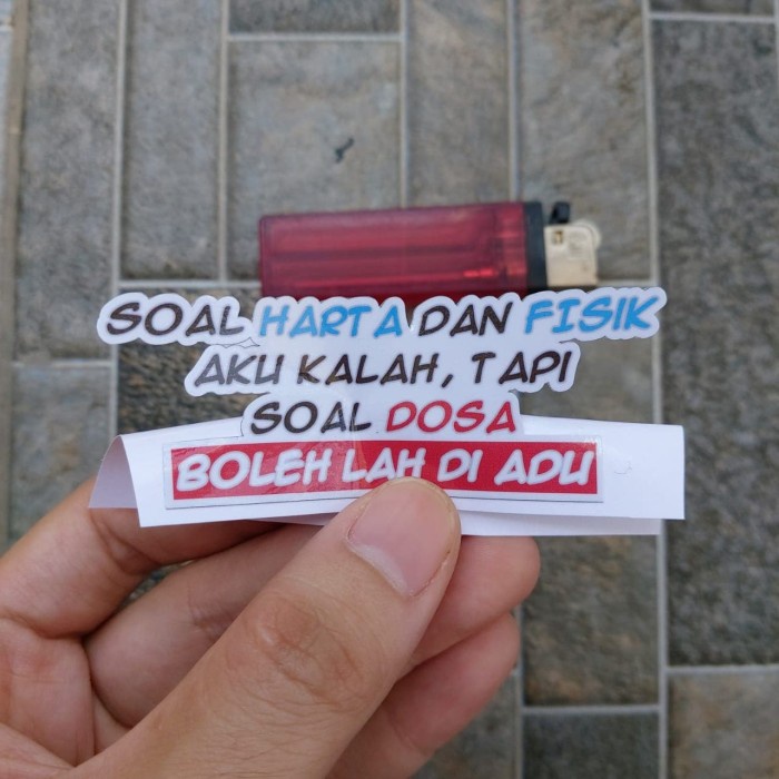 

Terlaris - Stiker Vinyl Quote Kata Lucu Humor Soal Harta Fisik Motor HP Sepeda