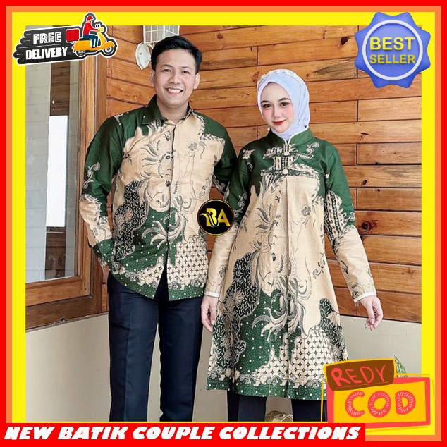 Batik Couple Keluarga Modern Terbaru 2023 Premium Batikj Kekinian Kondangan Pakaian Sepasang Pasanga