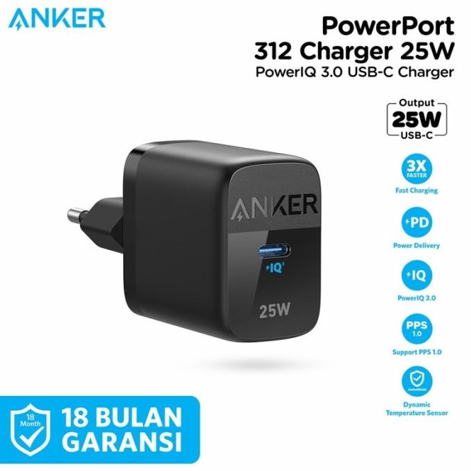 Anker Charger 25W 312 Wall Charger Anker 312 25W - A2642
