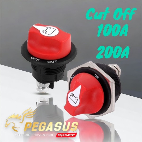 Terbaru 100A Sakelar Pemutus Cut Off Baterai Mobil Isolator Pemutus Daya Promo Terlaris