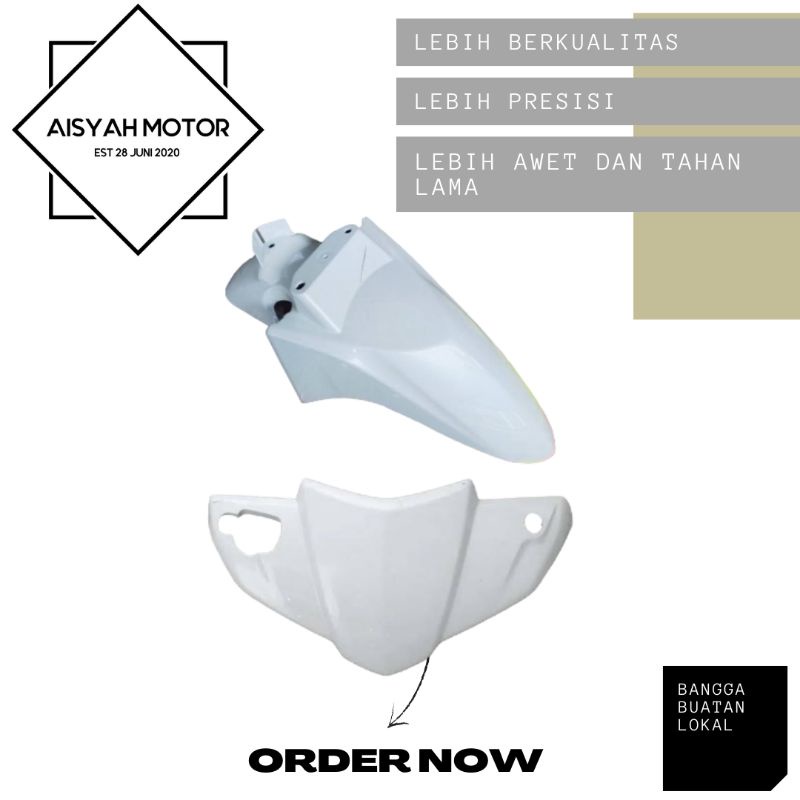 Cover Bodi Batok Depan Spakbor Depan Honda Vario 110 CW Warna Putih