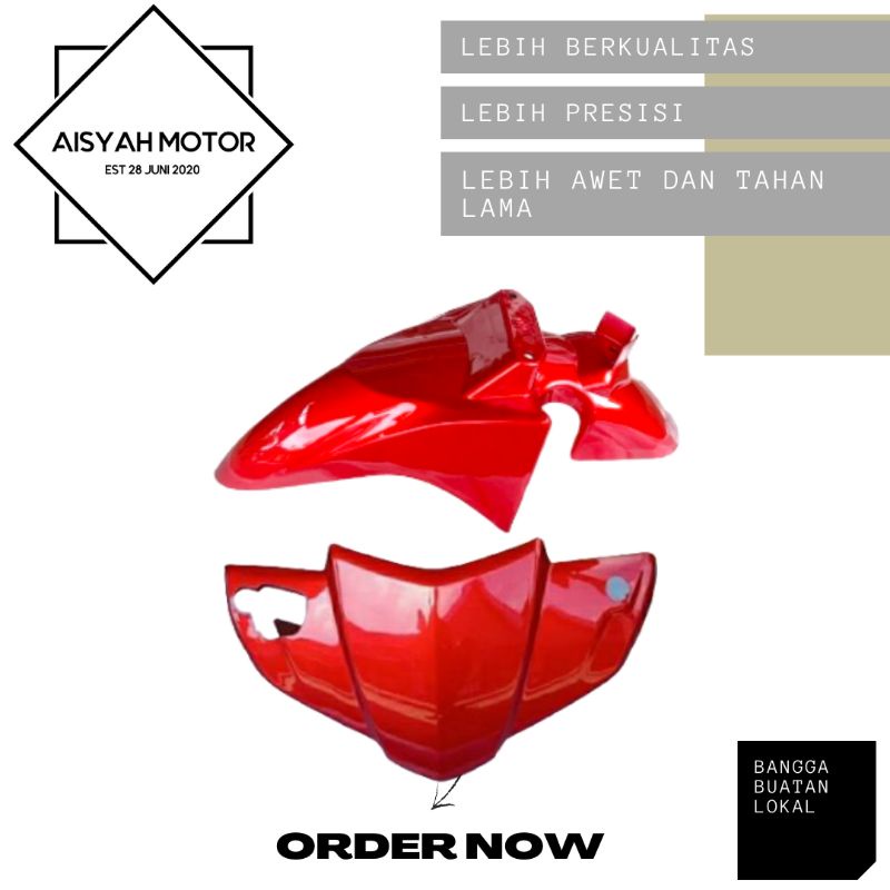 Cover Bodi Batok Depan Spakbor Depan Honda Vario 110 CW Warna Merah