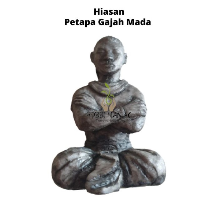 Hiasan Batu Aquarium Patung Petapa Gajah Mada