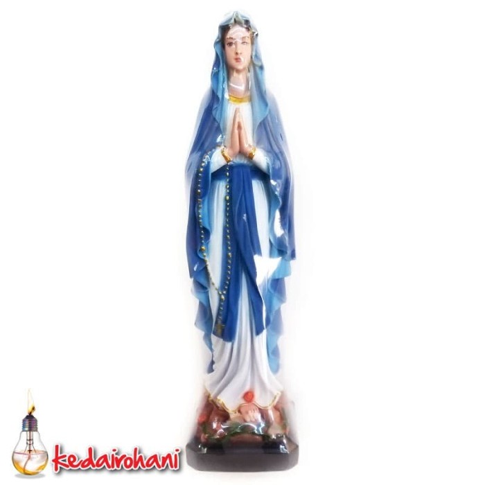 Patung Bunda Maria Lourdes 60 cm Hiasan Rohani Arca Fiberglass