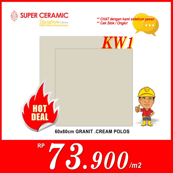 60X60 GRANIT PORCELAIN - CREAM POLOS KW1