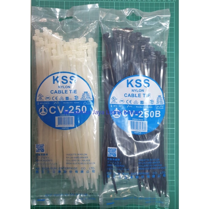 

KSS KABEL TIES / KABEL TIS / CABLE TIE CV 250 KSS 25CM CV250 ORI
