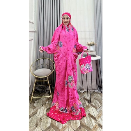 Mukena Jumbo Mukena Batik Model Terusan Bahan Rayon