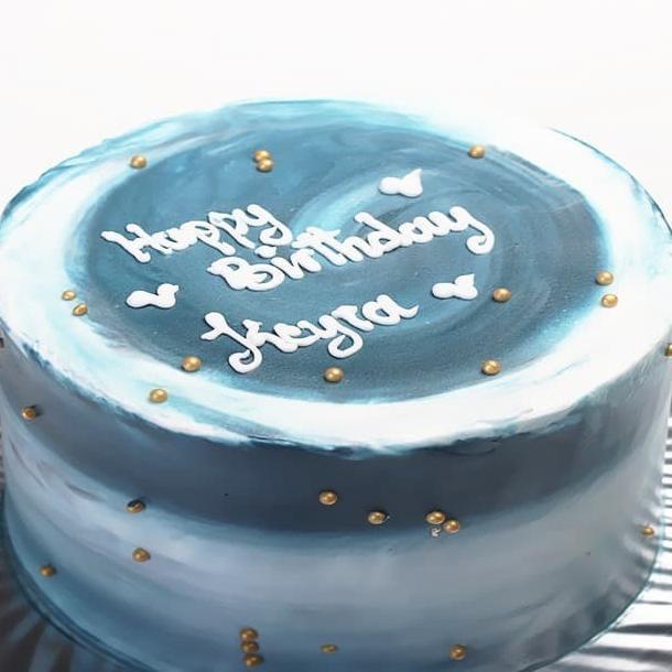 

Terlaris Kue Ulang Tahun /Birthday Cake Simple Minimalis Ala Korea (Biru Bulat) Berkualitas