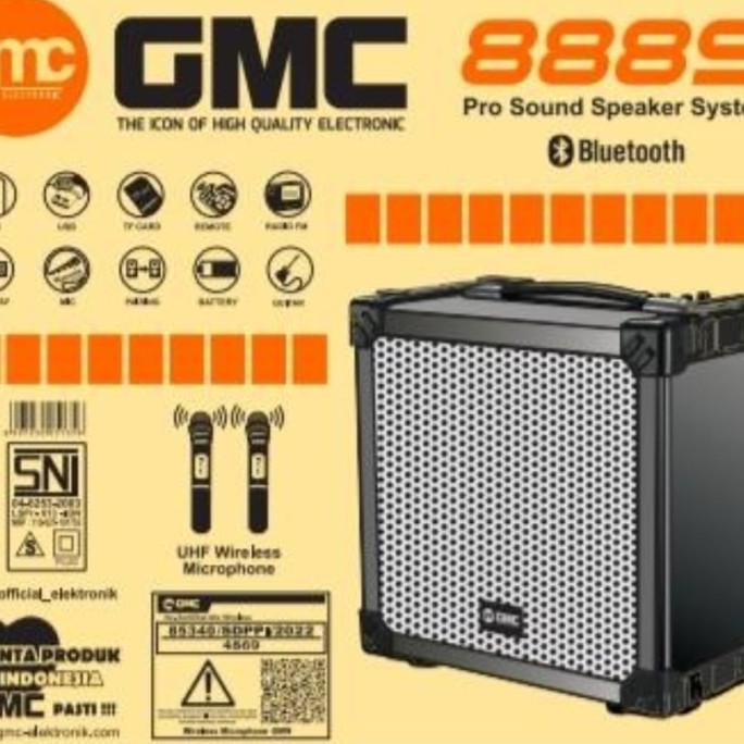 speaker karaoke portable gmc 888s 10inci
