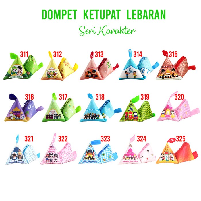 

Ready stock] Dompet Ketupat Lebaran seri KARAKTER Amplop Fitrah THR Idul Fitri