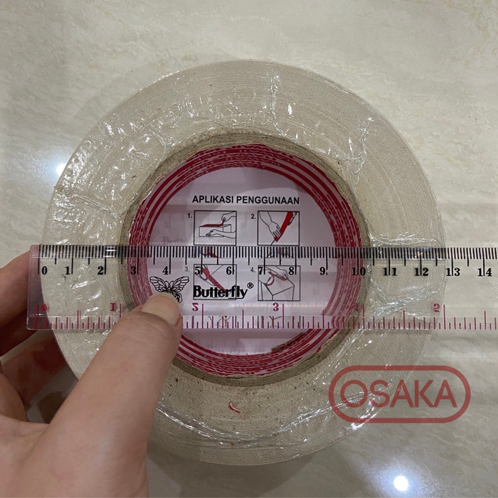 

Lakban Kain Jumbo Hawaii Warna Hitam Putih Merah Abu Abu 2 Inch X 34M