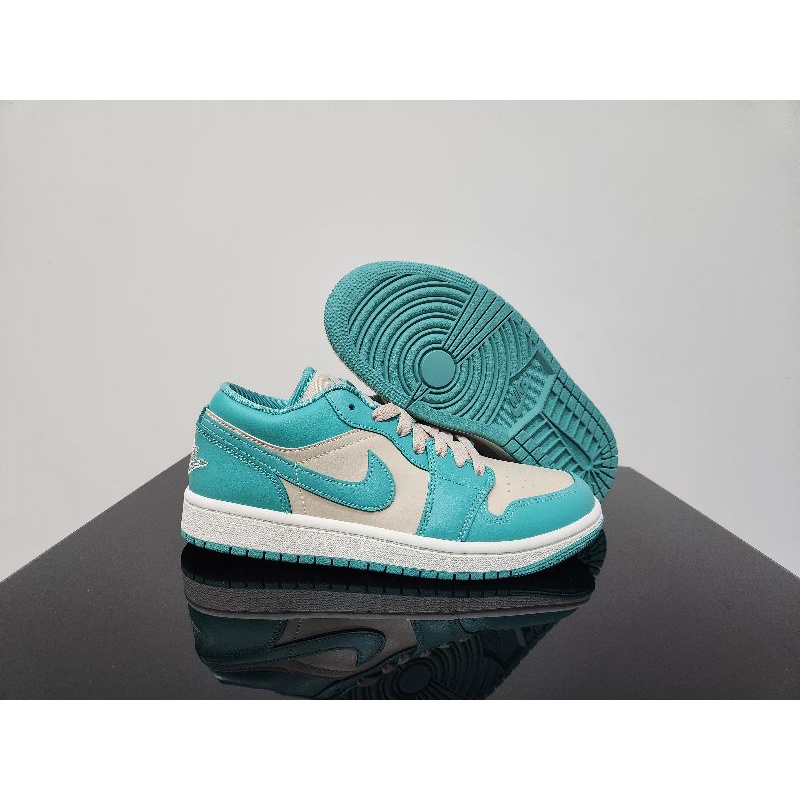 sepatu sneakers wanita air jordan 1 low tropical teal