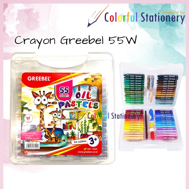 

Crayon / Kerayon Greebel Oil Pastel 55 Warna