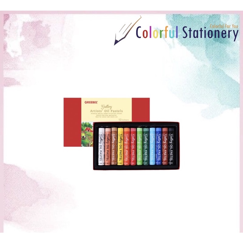

Kerayon / Crayon Greebel Artists Oil Pastels 12 Warna