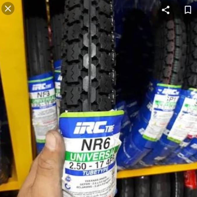 Paket Ban Luar Irc Tubetype 250-17 Nr6 & 225-17 Nf3